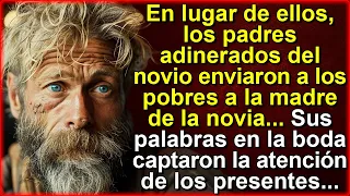 Padres del novio mandaron vagabundos a encontrarse con madre de la novia y cuando tomó el micrófono…
