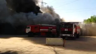 Пожар в магазине на Ярославском шоссе (видео №2)