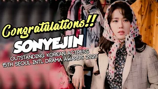 SON YE JIN WON THE HALLYU ACTRESS AWARD AT 15TH SEOUL INT'L DRAMA AWARDS 2020