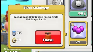 Elixir Challenge || Loot at Least 200000 Elixir From a Single MultiPlayer  Battle || Clash Of Clans.