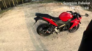 Honda Cbr 125 R | Stock Exhaust vs. Scorpion Red Power