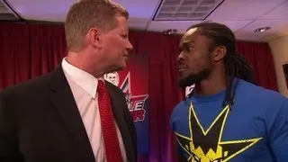 John Laurinaitis makes a Steel Cage Match between Kofi Kinston and Big Show: Raw, June 11, 2012