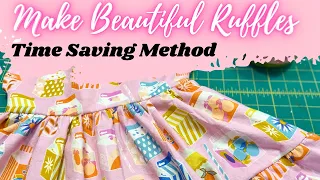 HOW TO MAKE RUFFLES USING YOUR SERGER, FAST WAY TO GATHER KNIT FABRIC FOR DRESSES, SEWING TUTORIAL