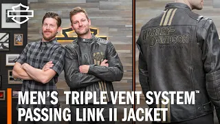 Harley-Davidson Men's H-D Triple Vent Passing Link II Leather Motorcycle Jacket Overview