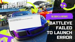 How to fix BattlEye launch error | BattlEye failed to launch | BattlEye Fortnite, The Crew 2👈