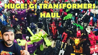 Look at all of these G1 Transformers! Huge pickup!  Toy hunting for vintage toys