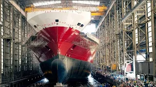 Amazing Modern Large Ship Building Process. Most Skilled Technical Doing Their Job Perfectly