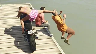 GTA 5 FUNNY BIKE KICK Compilation #9 (Gta V Funny Moments)