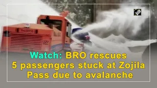 Watch: BRO rescues 5 passengers stuck at Zojila Pass due to avalanche