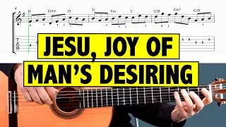 Bach - Jesu, Joy Of Man's Desiring / Easy Guitar Tutorial + TAB