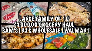 LARGE FAMILY OF 10 $1,000.00 🛒 GROCERY 🛒HAUL Sam's Club | BJ'S WHOLESALE | WALMART