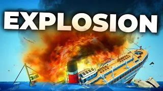 MASSIVE Explosion Destroys Ship! | Stormworks: Build and Rescue | Multiplayer