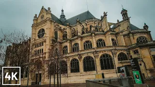 CHURCH TOUR in PARIS - ÉGLISE SAINT-EUSTACHE - 4K (CITY AMBIANCE)(Church of St. Eustache)