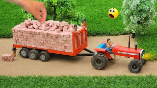 Tractor diy mini bricks loading science project | Mini Petrol Pump | @sanocreator  | @MiniCreative1