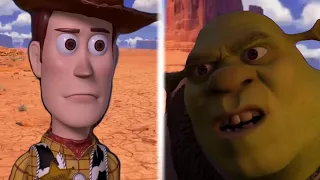 Shrek vs Woody Full Fight ( F**king epic)
