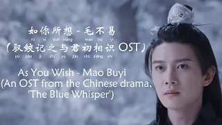 如你所想 – 毛不易 As You Wish – Mao Buyi (与君初相识·恰似故人归 The Blue Whisper OST) [Chi/Eng/Pinyin][Lyrics] 让遗憾不生长