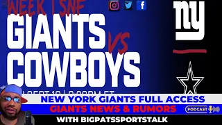 BREAKING New York Giants NEWS |Giants Vs Cowboys Week 1 Preview & Prediction!