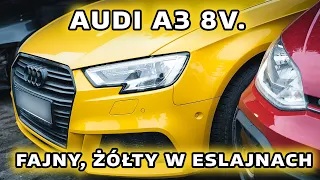 Audi A3 8v. Fajny, żółty w eslajnach