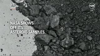 NASA shows off first sample from asteroid Bennu