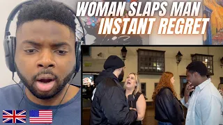 Brit Reacts To A TOXIC WOMAN SLAPS MAN & INSTANTLY REGRETS IT!