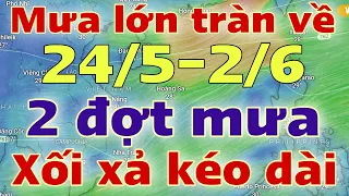 Dự báo thời tiết mới nhất ngày mai 24/5/2024 | dự báo bão mới nhất | thời tiết 3 ngày tới