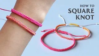 How to Make a Basic Square Knot Bracelet | DIY Pura Vida Friendship Bracelets