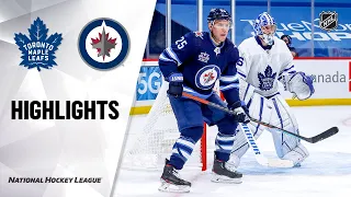 Maple Leafs @ Jets 4/2/21 | NHL Highlights