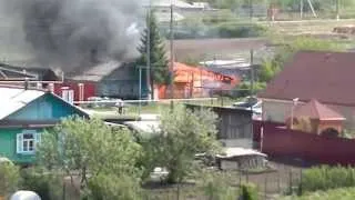 Пожар в с Долгодеревенском 21 05 2012