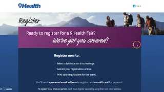 How to Register Online for a 9Health Fair