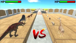 Speed Race Carnivore Dinosaurs vs Animals Tournament - Animal Revolt Battle Simulator