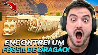 ENCONTREI UM FÓSSIL DE DRAGÃO E MUITAS COISAS NO MINECRAFT #3.16