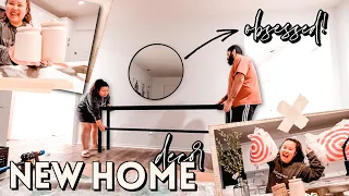 NEW FURNITURE!!! + TARGET HOME DECOR HAUL + bathroom remodel plans + unboxing more home decor...