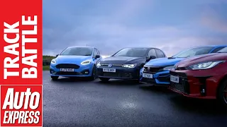 Toyota GR Yaris vs Ford Fiesta ST Edition vs Honda Civic Type R vs VW Golf GTI: Hot Hatch Shootout