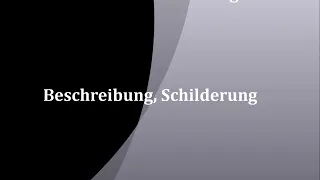 Beschreibung, Schilderung | deutsch- englisch