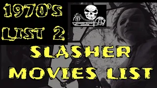 Slasher Movies List - 1970’s Slasher Movies List 2