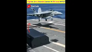 How do Fighter Jets land on Aircraft Carriers? #shorts