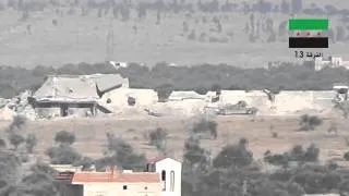 BGM-71 TOW direct hit on SAA T-62 by Al-Forqat 13