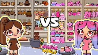 CLOSET ROSA VS CLOSET MARROM NO AVATAR WORLD | QUAL É MAIS BONITO?