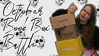 BOOK BOX BATTLE | October 2022 | FairyLoot vs. OwlCrate vs. Illumicrate triple unboxing