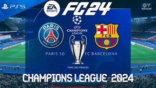 FC 24 PSG vs Barcelona | Champions League 2024 | PS5 Full Match