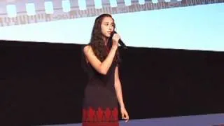 Shira Bouskila singing Hatikvah at Sephardic Film Festival