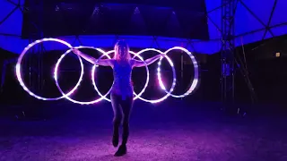 Sophie Latreille LED Glow Hula Hoops in the Ottawa Circus Dome