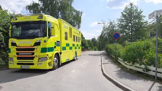 Ambulance Ride Along #1 with the 18 tons Mobil Intensive Care Unit. Stockholm, Sweden.