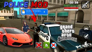 Gta Sa CJ Police Mod Android | Gta San Andreas CJ Police Officer | Gta San Andreas 2024 | HINDI/URDU