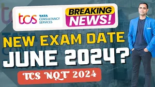 🔥TCS Breaking News Exam Date June | TCS NQT New Exam Date ??