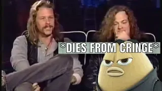 Interviewer makes James Hetfield and Jason Newsted cringe