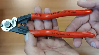 Knipex wire rope cutter 95 61 190. Clește pentru tăiat cabluri de oțel.
