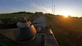 M113 ride home in the sunset