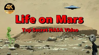 Life on Mars  👽  NASA Perseverance Rover - New Video Unearthed with Martians 👽【4K】Alien Animation