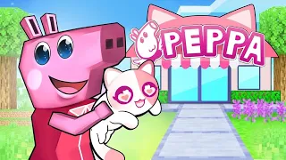 Peppa Pig Opening PEPPA STORE In Minecraft - Peppa Pig Minecraft Animation